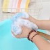 2 PCS Long Handle Hanging Soft Mesh Body Shower Brush  White