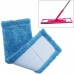 Coral Flannel Head Padded Flat Replacement Household Company Cleaning Mop Cloth Rag  Blue